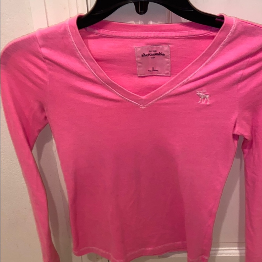 Abercrombie hot pink shirt
